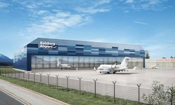 So soll der neue Hangar des Salzburger Flughafens aussehen.
