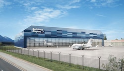 So soll der neue Hangar des Salzburger Flughafens aussehen.