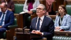 Premier Keir Starmer während seiner Rede im Parlament