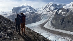 Eine Delegation aus Oberösterreich besuchte auch den Schweizer Gornergletscher – er wirkt noch ...