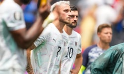 Marko Arnautovic (Nummer 7) verabschiedete sich von seinen ÖFB-Kollegen.