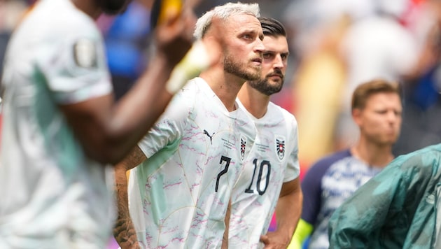 Marko Arnautovic (Nummer 7) verabschiedete sich von seinen ÖFB-Kollegen.