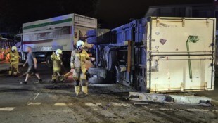 Der Lkw-Unfall hinterließ großes Chaos