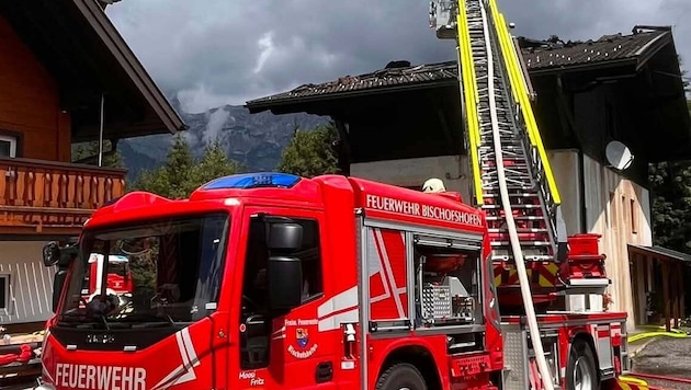 Der Dachstuhl fing Feuer