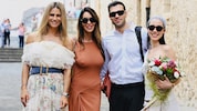 Was für ein Tag! Michelle Hunziker, Francesca Malata, Goffredo Cerza und Aurora Ramazzotti.