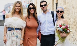 Was für ein Tag! Michelle Hunziker, Francesca Malata, Goffredo Cerza und Aurora Ramazzotti.