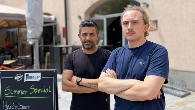 Die Wirte Mandi Bhatti (l.) vom Coolinarik und Leo Bader vom Weinlokal Kabinett sind extrem ...