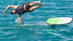 Marco Schwarz war der beste Athlet der „WC3“-Gruppe am Foilboard.