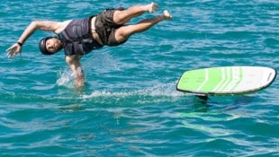 EXPA/ Johann Groder Marco Schwarz war der beste Athlet der „WC3“-Gruppe am Foilboard.