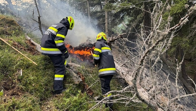 Die Einsatzkräfte konnten den Brand rechtzeitig löschen.