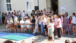 Ein letzes Mal wurde gemeinsam am Standort in der Schwarzstraße musiziert.