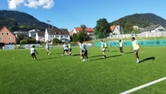 Der BSK beim Aufwärmen vor dem Test gegen Liezen.
