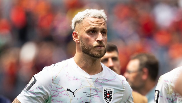 Marko Arnautovic musste nach dem 0:3 gegen Spanien immer wieder weinen.