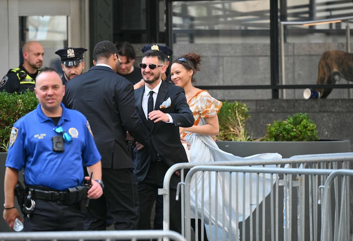 Die Stimmung war vor der Hochzeit gut – trotz rund 40 Grad in New York.