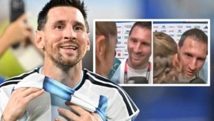 Ein Bussi durfte es schon sein – aber Lionel Messi hatte ein mulmiges Gefühl.