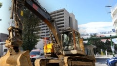 Wann die Bagger für den Bau eines neuen Spitals auffahren, ist noch nicht fix. (Fotomontage)