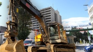 Wann die Bagger für den Bau eines neuen Spitals auffahren, ist noch nicht fix. (Fotomontage)