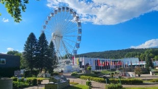 Gleich neben dem Riesenrad wird der Cristo Redentor aufgestellt.