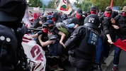 Es kam auch zu gewaltsamen Ausschreitungen in Erfurt.