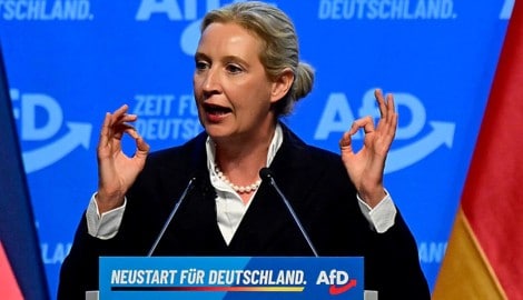 AfD-Chefin Alice Weidel macht sich für den Ausstieg aus dem Schengen-Raum und Euro stark.