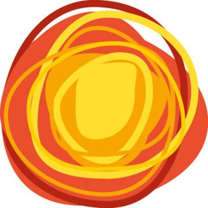 Das leuchtende Symbol.