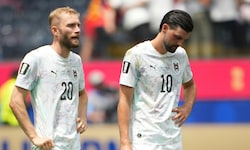 Laimer (li.) und Grillitsch haderten mit dem WM-Aus