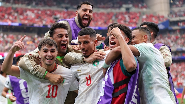 Azzedine Ounahi (mitte) beendete fast im Alleingang Kanadas WM-Abenteuer.