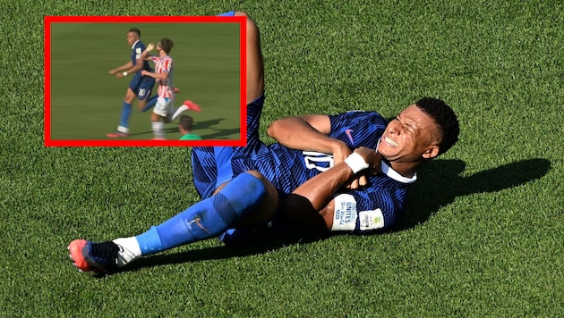 Paraguays Matias Galarza schlug nach Mbappe –sah dafür nicht Rot.