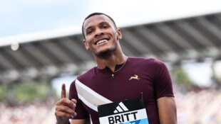 Über 110 m Hürden setzte sich Jamal Britt durch.