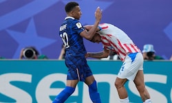 Auf Kylian Mbappe hatten es die Paraguayer besonders abgesehen. 