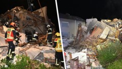 Das Einfamilienhaus wurden durch die Explosion völlig zerstört.