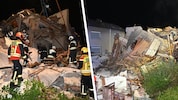 Das Einfamilienhaus wurden durch die Explosion völlig zerstört.