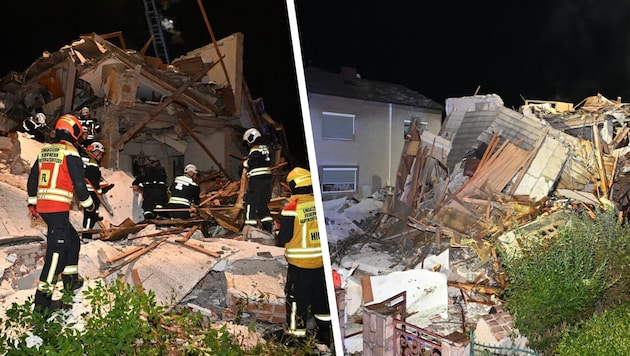 The single-family home was completely destroyed by the explosion.