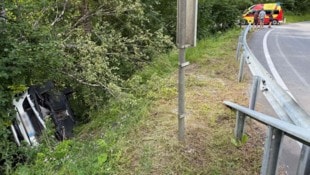 Im Gesäuse überschlug sich ein Alko-Lenker mit seinem Fahrzeug. Er wurde leicht verletzt.