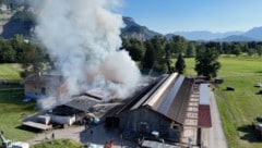 Der Brandort in Dornbirn.