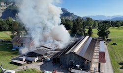Der Brandort in Dornbirn.