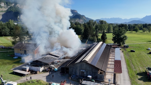 Der Brandort in Dornbirn.