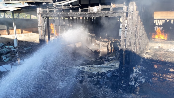 Die Maschinenhalle wurde komplett zerstört.