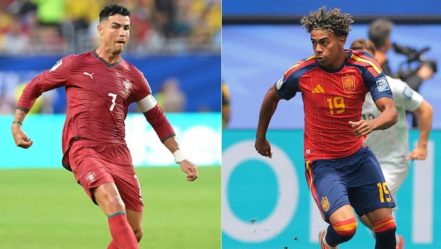 Cristiano Ronaldo kracht auf Lamine Yamal.