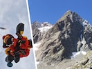 Beim Abstieg von der Watzespitze (rechts) passierte der Unfall. Der Verletzte wurde mit dem ...