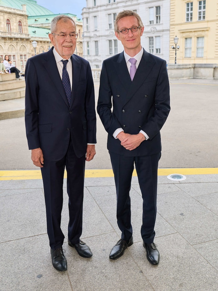 Alexander Van der Bellen und Albertina-Direktor Gleis