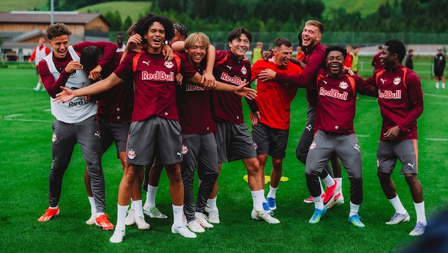 Gute Stimmung im Training beim Siegerteam.