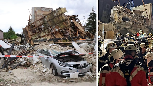 Von dem Einfamilienhaus am Karl-Benz-Weg am Stadtrand von Wien blieb nur ein Trümmerhaufen ...