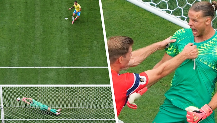 Norwegens Goalie Nyland parierte einen Elfmeter.