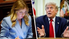 Mit einem Bild auf Truth Social legt Trump im Streit mit Meloni noch einen drauf.