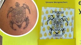 Das Tattoo ähnelte der Abbildung auf der Verpackung.