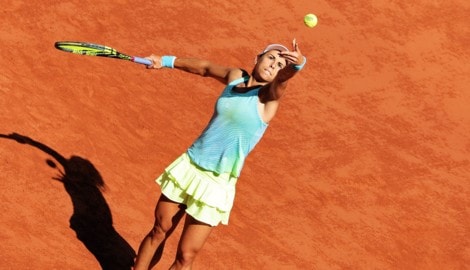 Julia Grabher verlor bei ihrer Rückkehr auf Sand ein Marathon-Match.
