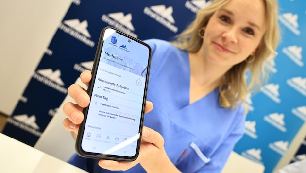 Diplompflegekraft Hanna Bernögger hat an der App-Entwicklung mitgewirkt.