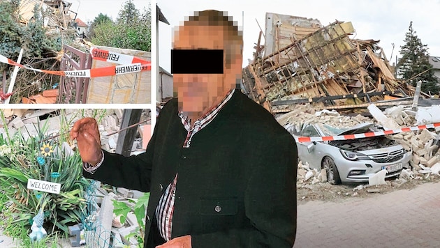 Walter S. und die Trümmer des Hauses, in dem er gelebt hatte