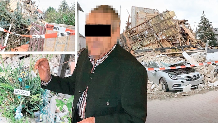 Walter S. und die Trümmer des Hauses, in dem er gelebt hatte